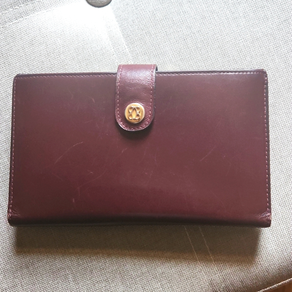 Maroon Bosca leather wallet